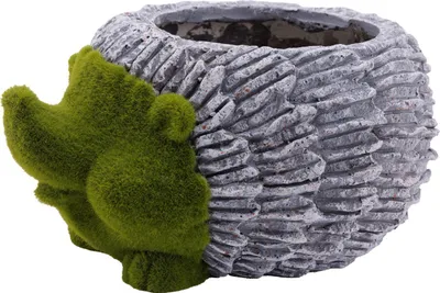 Produktbild von TrendLine Deko Pflanztopf Igel 32 x 24,5 x 16 cm grau grün