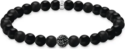 Obrázek produktu pro Korálkový náramek z obsidiánu a černého zirkonu - Thomas Sabo Model: A2194-705-11-L19