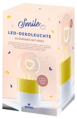 Immagine prodotto di Lampadina decorativa LED Smile con cuore