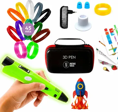 Obrázok produktu pre Sada 3D pero s 45 metrov PLA vlákna v 15 farbách, vrátane fluorescenčných farieb