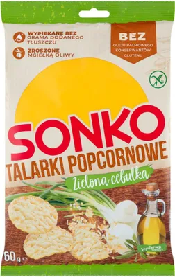 Produktbild von Sonko Talarki Popcorn mit grüner Zwiebel, 60 g