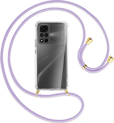 Produktbild von Handykette Backcover-Schutzhülle mit Band (Metall goldfarben) für Honor View 40 Pro (V40 Pro, 6.6'') - violett