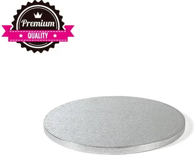 Obrázok produktu pre Strieborná podložka pod tortu 26cm hrúbka 1,2cm - Decora