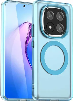 Obrázek produktu pro Pouzdro pro Xiaomi Redmi Note 14 Pro+, kompatibilní s MagSafe, tenké poloprůhledné matné nárazuvzdorné pouzdro na telefon Modrý
