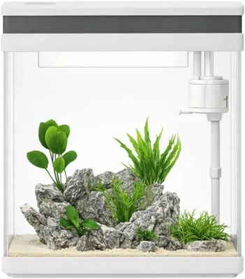 Produktbild von Aquarium Komplettset LED mit Pumpe HNE-300 I Kleines Nanoaquarium 13 Liter mit Filteranlage I Mini Nano Becken Set für Fische und Garnelen