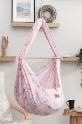 Immagine prodotto di Babytraum FEDERWIEGEN aiuto al sonno LAVABILE "Stelle Gattino & Nuvole" rosa