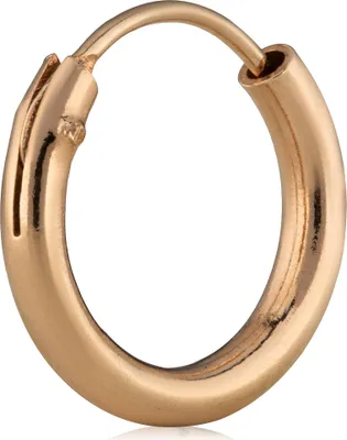 Produktbild von Einzel Creole Ohrring Vergoldet Ohrschmuck Ohrhänger 12mm 5075