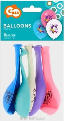Image de Godan Ballons Licorne, 12 pouces, 5 paquets