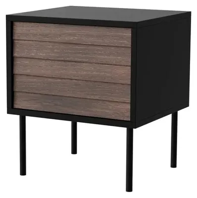 Immagine prodotto di Comodino, 2 pz. CORTINA 45x40x51 nero/nocciola