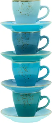Produktbild von CreaTable, 23698, Nature Collection Aqua, Espressotassen 8-tlg, Steinzeug