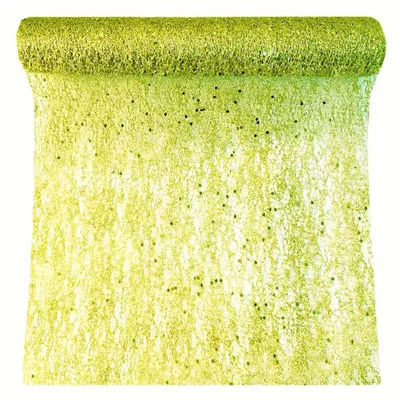 Produktbild von Tischläufer "GLAMOUR WORLD" Dekostoff Tischläufer 35cm/3m GRÜN