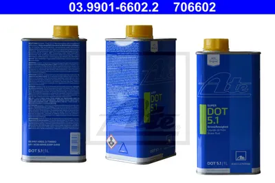 Produktbild von ATE 03.9901-6602.2 DOT 5.1 Bremsflüssigkeit Brems Flüssigkeit 1L Brake Fluid