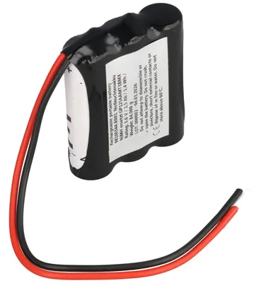 Produktbild von Notleuchtenakku NiMH 6V 3000mAh F1x3 Mignon AA mit 150mm Kabel ersetzt GP125AAMT3BMX