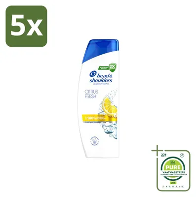 Image de 5 flacons de shampooing Head & Shoulders Citrus Fresh - 250 ml - Lot de 5