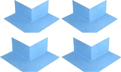 Produktbild von Isolbau Außenecke P3 Blau - 4 Stück - Wasserdichtes Eck-Dichtband für Sanitär, Dusche, Bad, Fliesen, Balkon Eckabdichtung Dichtecke Abdichtung für Innen- & Außenbereich
