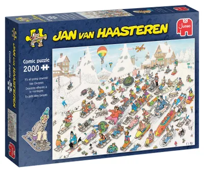 Produktbild von Jan van Haasteren - Es geht nur bergab - 2000 Teile, 2000 Stück(e), Landschaft, 12 Jahr(e)