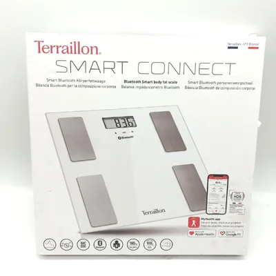 Produktbild von Bluetooth-impedanzmessgerät 180 kg/100 g weiß Terraillon 15114