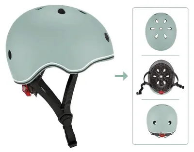 Produktbild von Globber GLOBBER HELM GO-UP LIGHTS Gr. XXS/XS 45-51 salbei grün