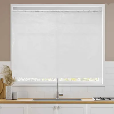 Lichtfilternder Kurzvorhang, Weiß, 63x100 cm, 1 Stück