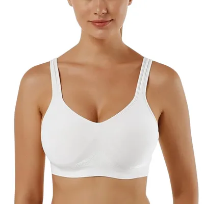 Obrázek produktu pro Bezešvá tvarovací podprsenka Daily Comfort, Pohodlná podprsenka z nylonu, Pohodlná podprsenka s kosticí - UPFORMA White M