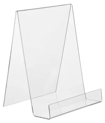 Produktbild von DIN A5 Buchstütze Hochformat transparentem Acrylglas / Buchaufsteller / Buchständer / Warenstütze / Warenträger / Acryl / transparent - Zeigis®