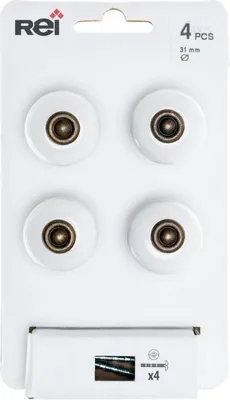 Immagine prodotto di Set di 4 pomelli per mobili rotondi in porcellana lucida H.28 x L.31 x P.31 mm
