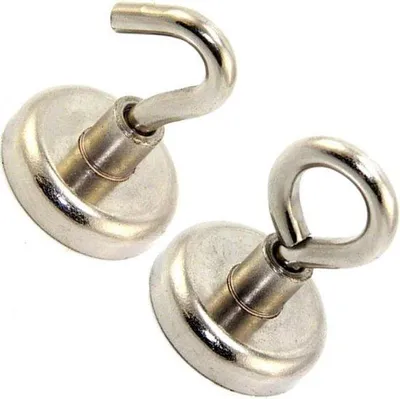 Produktbild von Famanu Topfmagnet mit Öse - Neodymium - Ø 36 mm - 41 kg - Verzinkt