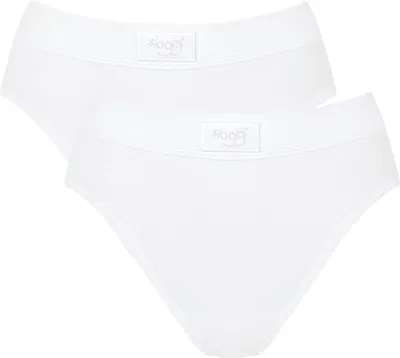 Image de Lot de 2 culottes taille haute sloggi pour femmes Double Comfort - BLANC - Taille 48