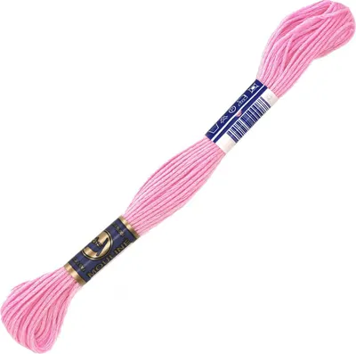 1 Docke Stickgarn 2g / Sticktwist 100 % Baumwolle Stickerei mittelrosa