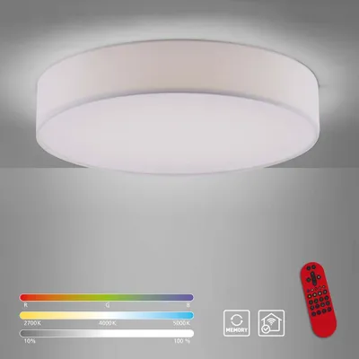 Produktbild von Paul Neuhaus LED Smart Deckenleuchte Lola Ø58cm Textil weiß 36W 3700lm CCT RGB Fernbedienung Google Alexa WiFi