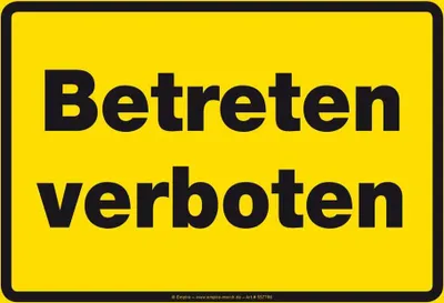 Produktbild von Warnung - Sticker - Betreten verboten
