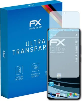 Produktbild von atFoliX FX-Clear 3x Schutzfolie kompatibel mit Xiaomi 14T Displayschutzfolie