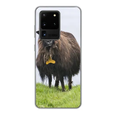 Produktbild von MuchoWow® Handyhülle Schutzhülle Hülle für Samsung Galaxy S20 Ultra Schafe - Braun - Meer Silikon Softcase Handy Hülle - Karteninhaber
