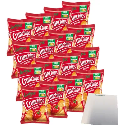 Produktbild von Lorenz Crunchips Paprika VPE (16x50g Packung) + usy Block