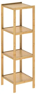 Immagine prodotto di Casaria Scaffale per bagno in bambù 4 ripiani cucina scarpiera salvaspazio scaffali a colonna mobili bagno in legno