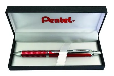 Image de Roller à encre gel Pentel EnerGel Sterling BL407, rouge