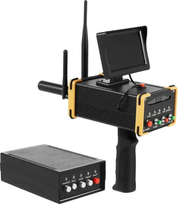 Produktbild von Professioneller Metalldetektor - Metallsuchgerät - Reichweite 990 m - Suchtiefe 1–16 m - Frequenz 5,6–6 kHz - Display 10,9 cm - ABS-Gehäuse - Schwarz