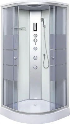Produktbild von Kerra Hydromassagekabine Lisa WH 89x89x215 cm mit Dach und Duschwanne / weiße Rückwände