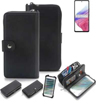 Produktbild von K-S-Trade 2in1 Handyhülle Schutzhülle kompatibel mit Samsung Galaxy A53 5G  & Portemonnee Cover Handy Hülle Case Etui Geldbörse Wallet Bookstyle