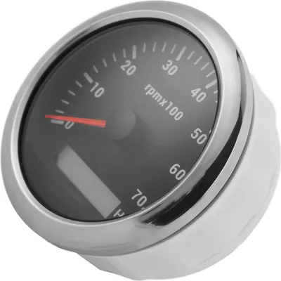 Obrázok produktu pre 85 mm otáčkomer, 0–7000 ot./min, nastaviteľný, 7-farebné podsvietenie, pre automobily, lode a motory, 9–32 V DC, čierny