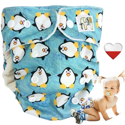 Produktbild von NappiMe MINI POCKET BAMBOO PENGUIN wiederverwendbare Windeln