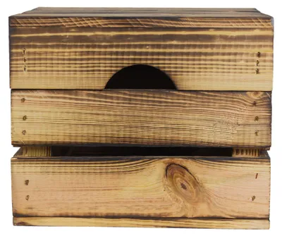 Produktbild von Holztruhe Assos geflammt in verschiedenen Grössen ASSOS XS 27,5x20x21,5 cm (mit Griff)