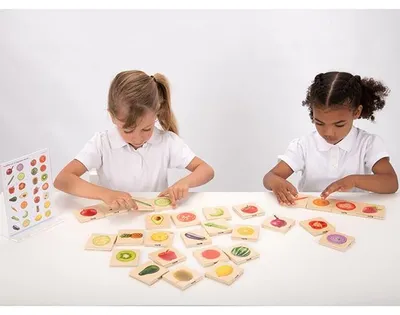 Immagine prodotto di TickiT, gioco educativo in legno, abbinamenti di frutta e verdura