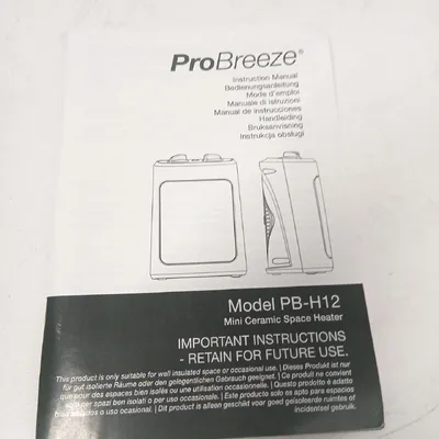 Produktbild von Pro Breeze 2000W Mini Heizlüfter Energiesparend Leise Elektroheizung 3 Heizstufe