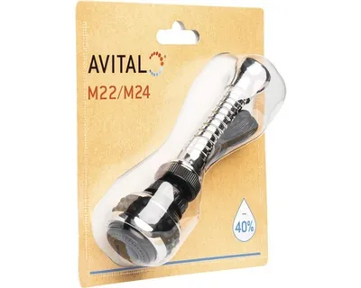 Produktbild von AVITAL Küchenbrause mit Schlauch M22/24 9.5l/min chrom/schwarz