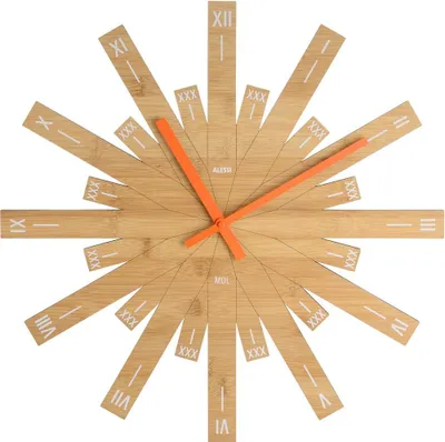 Immagine prodotto di Alessi Raggiante - Orologio da parete in legno di bambù