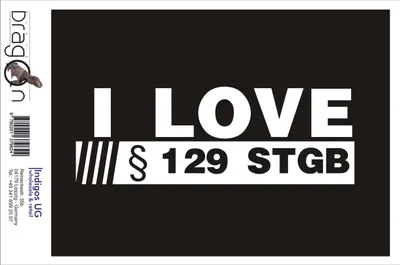 Produktbild von Aufkleber / Autoaufkleber - JDM / Die cut / Auto / OEM - I love § 129 STGBe - 200x70mm silber - Heckscheibe / Heckscheibenaufkleber