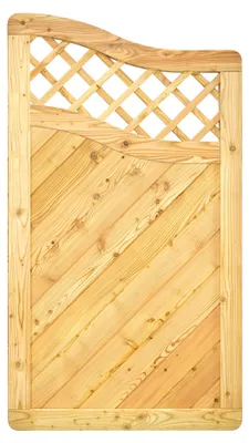 Produktbild von Ligna Gard Sichtschutzzaun Valencia gebogen mit Rankgitter 90x150 cm Holzzaun Lärche stabiler Rahmen 44x88 mm sehr stabil