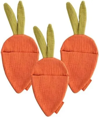 Produktbild von Papierdrachen 3 Möhrenbeutel für Ostern - fröhliche Geschenkverpackung für Ostern