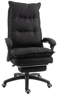 Zdjęcie produktu dla Krzesło biurowe do masażu z podnóżkiem | Kolor: czarny | Wymiary: 70x62x120-130 cm